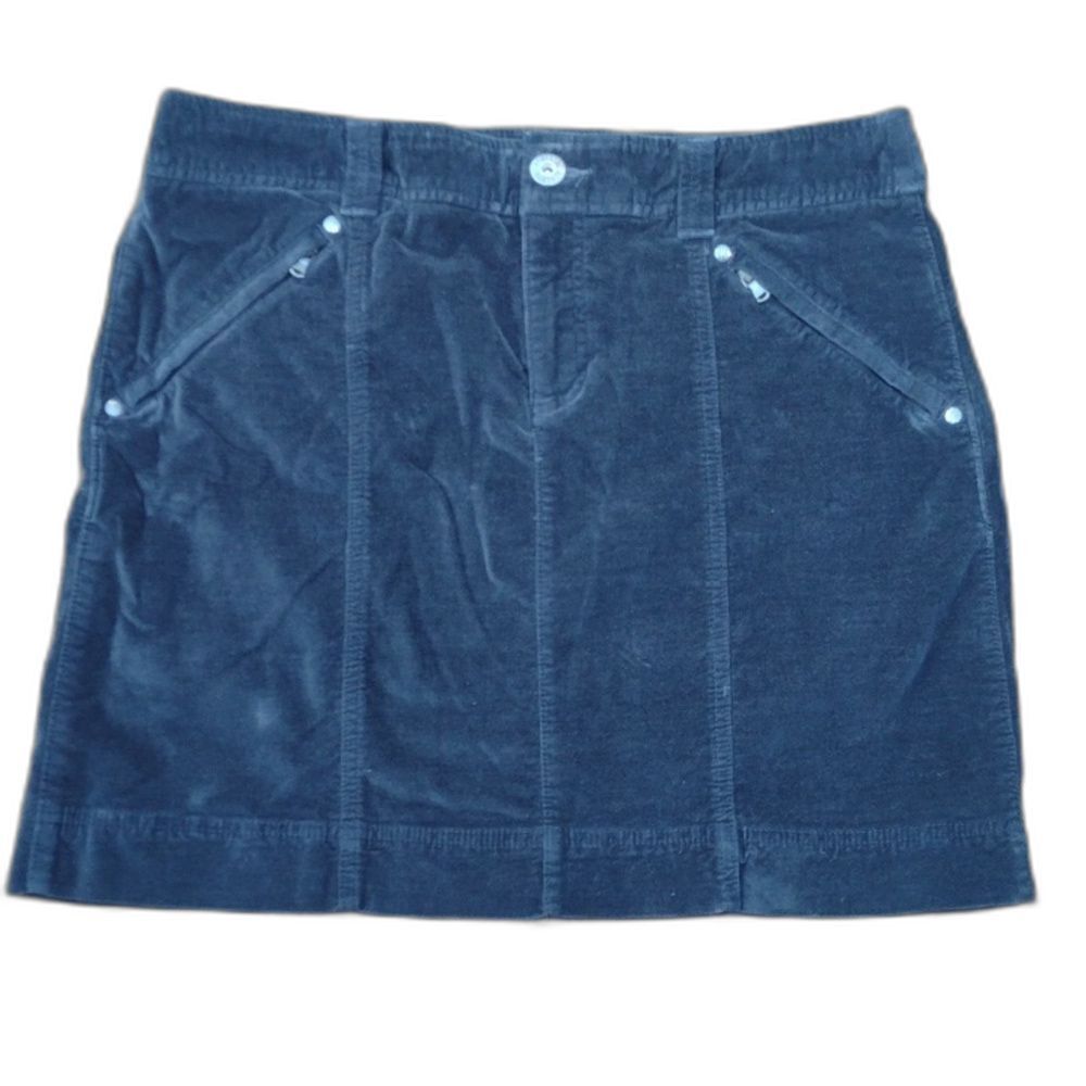 Athleta Roseville Charcoal Gray Velvet Skirt Size 14